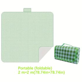 Waterproof Picnic Blanket - 2m X 2m, Thickened With Aluminum Mold Moisture-proof, Portable Outdoor Camping Mat, Handbag Style Design, Suitable Fo